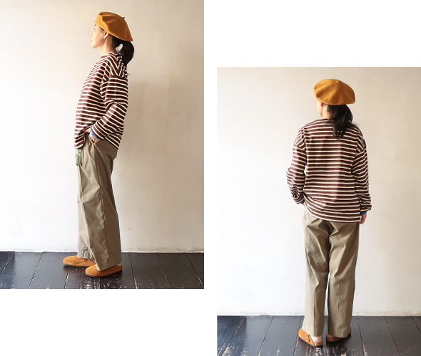 SAINT JAMES - OUESSANT LOOSE - CHOCO×ECRU セントジェームス