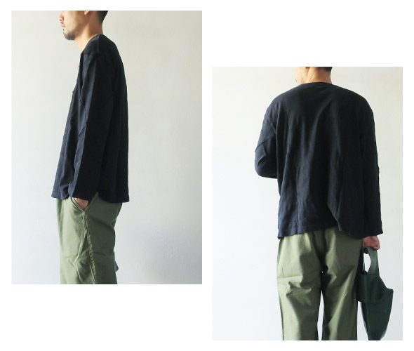 BRU NA BOINNEのカットソーのモデル着用画像