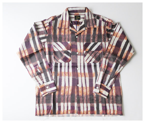 NEEDLES - Cut Off Bottom Classic Shirt - R/C Sateen Print ニードルズ  カットオフボタンクラシックシャツ