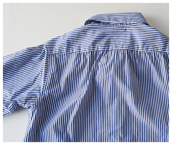 Engineered Garments エンジニアドガーメンツ Rounded Collar Shirt - Medium Stripe Broadcloth ラウンデッドカラーシャツ