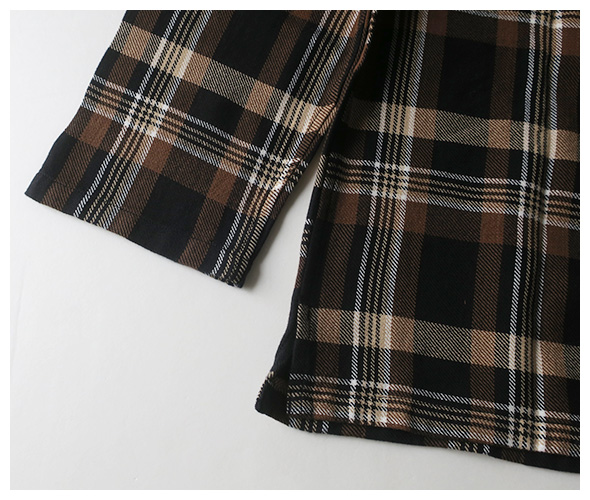 South2 West8 Henley Neck Shirt - Plaid Twill サウス2ウエスト8 ヘンリーネックシャツ