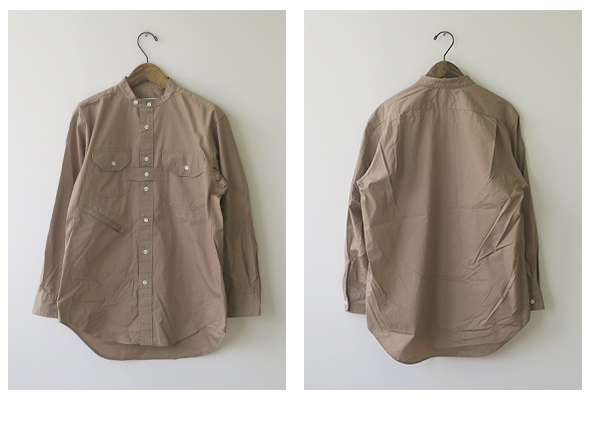 Engineered Garments - Banded Collar Shirt - Pima Broadcloth エンジニアドガーメンツ バンドカラーシャツ