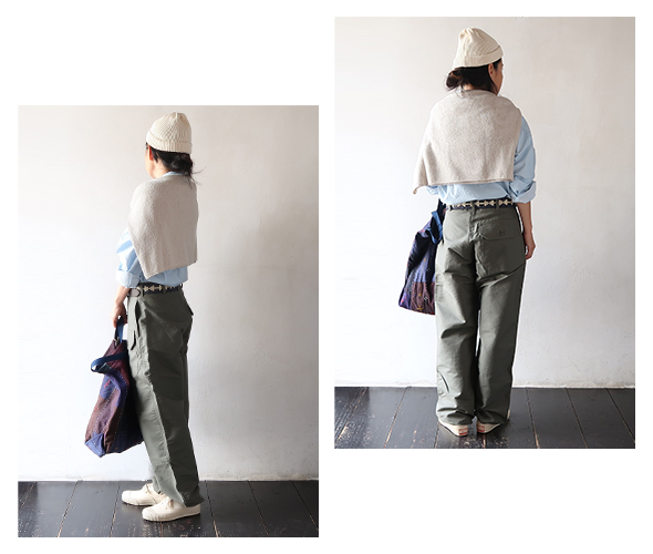 COTTON STRETCH DOUBLE TAPERED BAKERPANTS