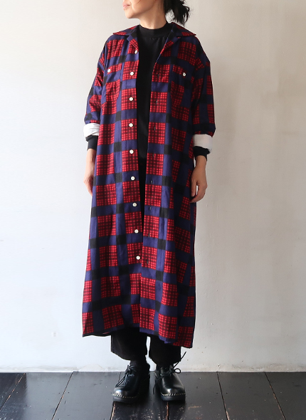 NEEDLES - One-Up Shirt Dress - R/C Flannel Cloth / Printed 