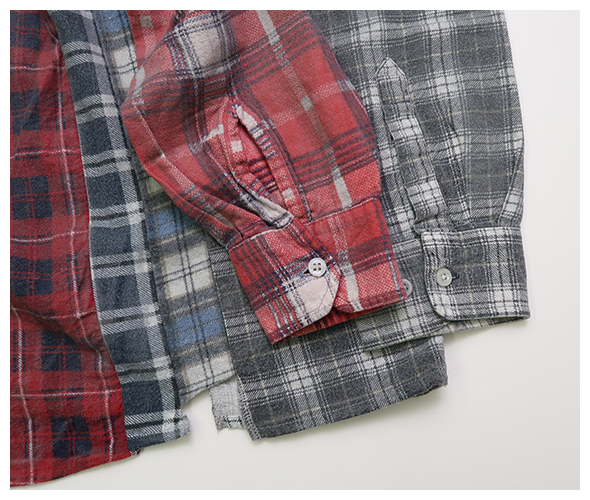 REBUILD by Needles - Flannel Shirt -> 7 Cuts Wide Shirt / Reflection リビルドバイニードルズ フランネルシャツ