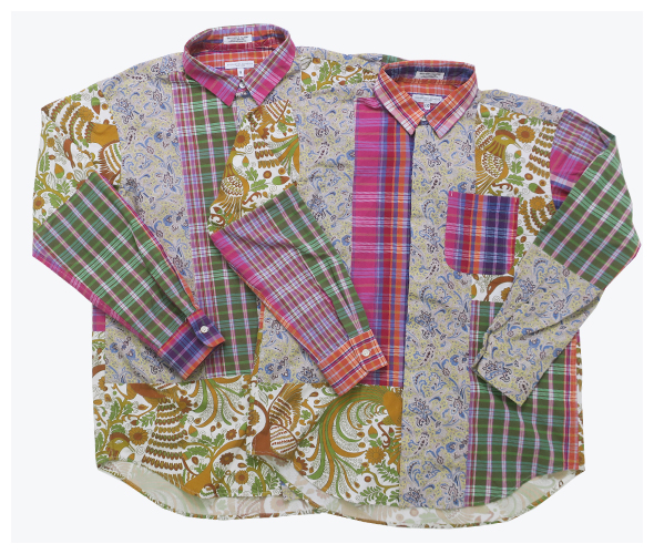 Engineered Garments - Combo Short Collar Shirt - Cotton BC 