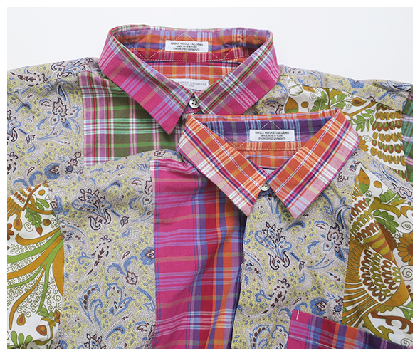 Engineered Garments - Combo Short Collar Shirt - Cotton BC