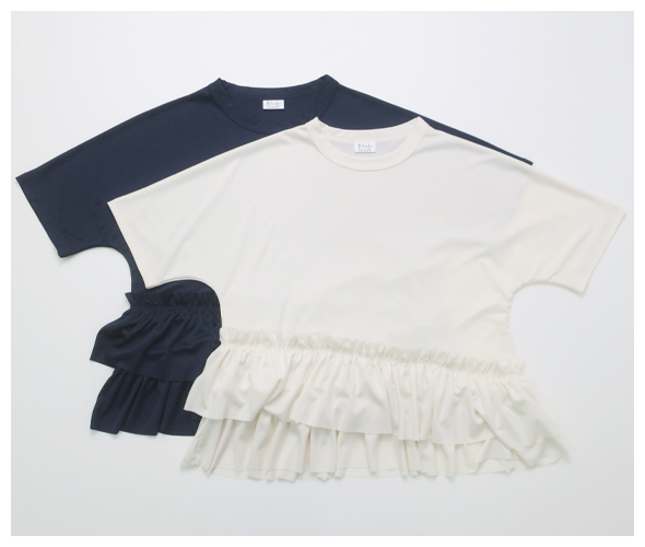 RhodolirioN - Frill Tiered Half Sleeve Tee ロドリリオン フリル 