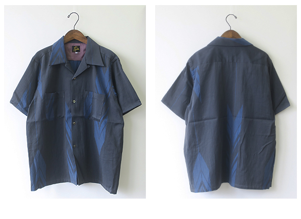 NEEDLES - S/S One-Up Shirt - C/L Kimono Jq. - BLUE ARROW ニードルズ ショートスリーブワンナップシャツ