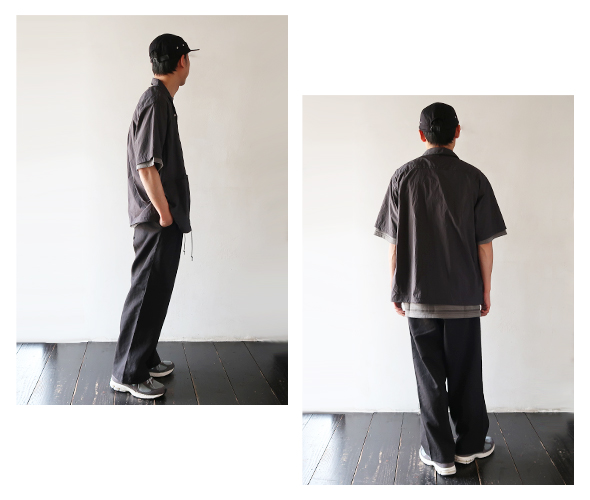 【新品希少】パープルレーベル ナイロンタフタフィールドS/Sシャツ グレーL THE NORTH FACE PURPLE LABEL Nylon Taffeta Field S/S Shirt