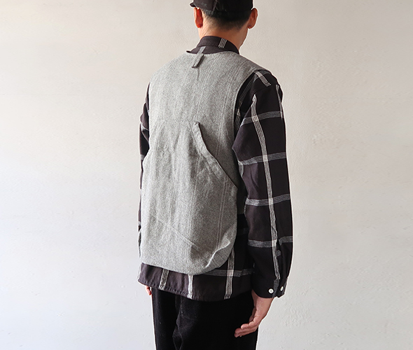 ENGINEERED GARMENTS ファウルベスト FOWL VEST – COTTON GROSGRAIN Dk.Khaki | Dresswell online store