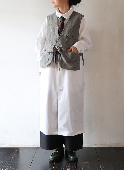 Engineered Garments - Fowl Vest - Lt.Wool Striped HB エンジニアド