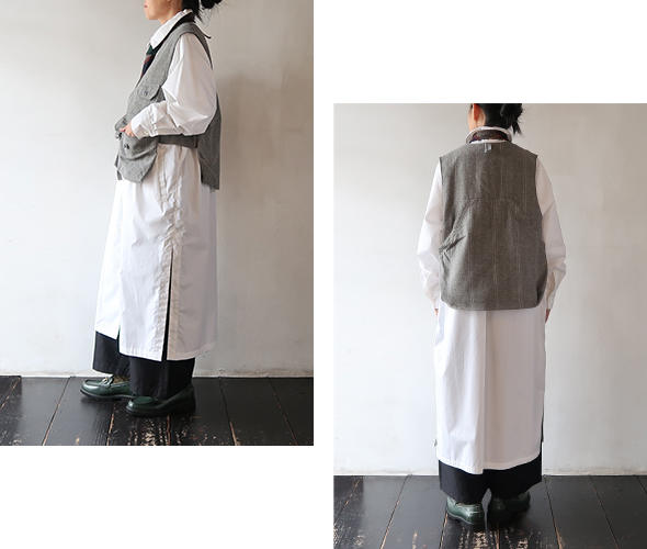 Engineered Garments - Fowl Vest - Lt.Wool Striped HB