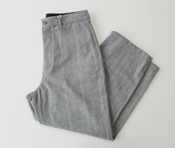 Engineered Garments - Officer Pant - Lt.Wool Striped HB エンジニア