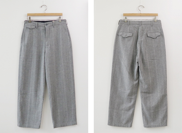 Engineered Garments - Officer Pant - Lt.Wool Striped HB エンジニア