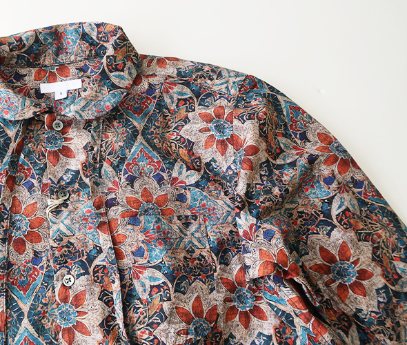 Engineered Garments - Rounded Collar Shirt - Floral Printed Cotton