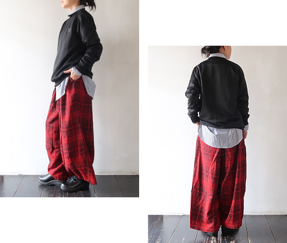NEEDLES - H.D. Pant - W/R - Tweed Plaid - RED ニードルズ