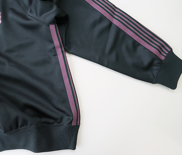 【Needles】 トラッククルーネックシャツスウェット 黒ピンク NEEDLES - Track Crew Neck Shirt - Poly Smooth ニードルズ