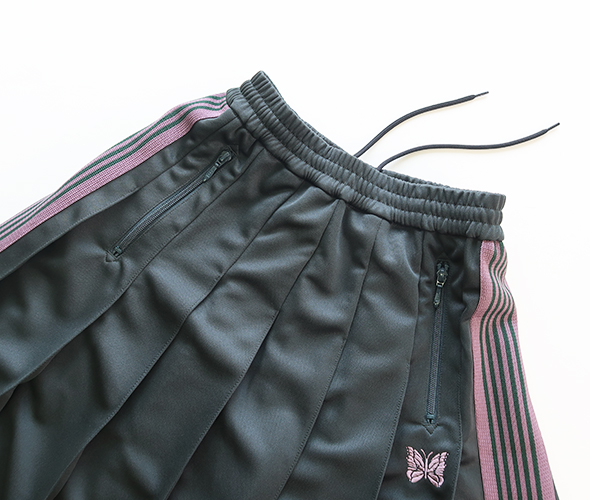 NEEDLES プリーツスカート2025ss サイズ2 Needles / Pleated Track Skirt - Poly Smooth (Sax)