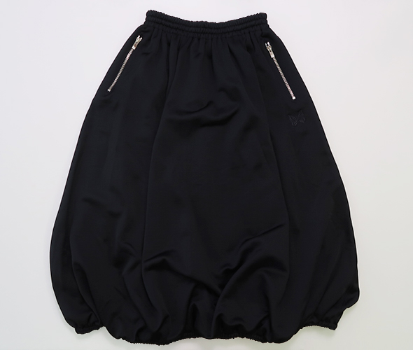 NEEDLES - Balloon Track Skirt - Bright Jersey - BLACK