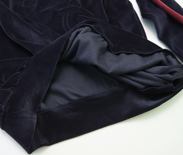NEEDLES - Side Line Pullover Shirt - C/PE Velour - NAVY ニードルズ