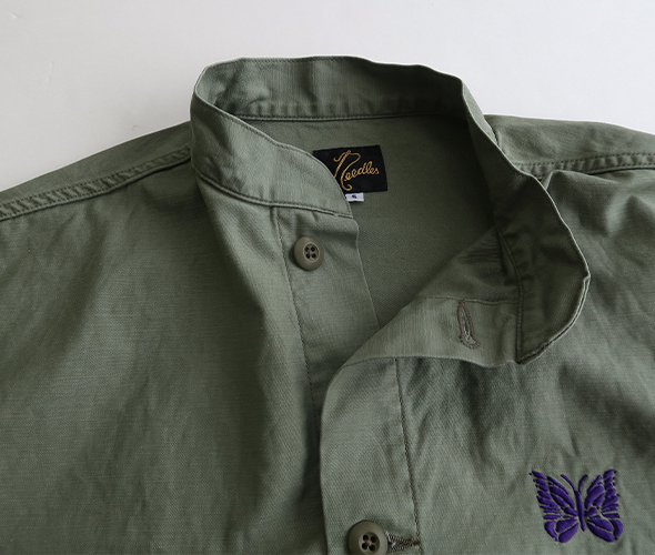 NEEDLES - Army Shirt - Reversed Sateen ニードルズ アーミーシャツ NEEDLES - Army Shirt - Reversed Sateen ニードルズ アーミーシャツ