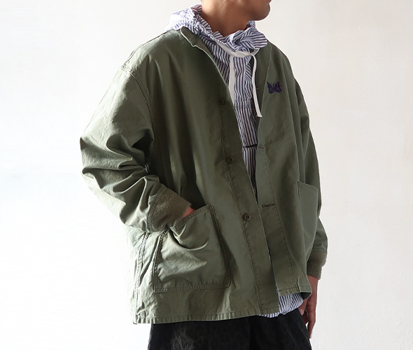NEEDLES - Army Shirt - Reversed Sateen ニードルズ アーミーシャツ